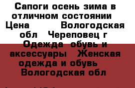 Сапоги осень-зима в отличном состоянии › Цена ­ 900 - Вологодская обл., Череповец г. Одежда, обувь и аксессуары » Женская одежда и обувь   . Вологодская обл.